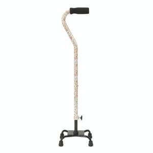 Large Base Quad Cane - Floral Design by Drive Medical